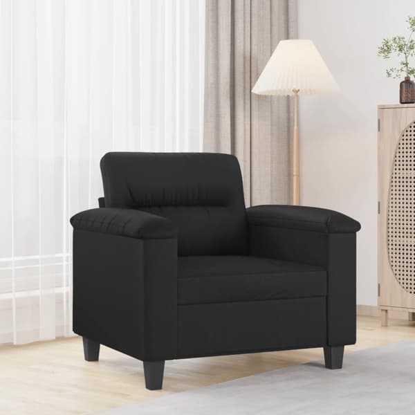 vidaXL Fåtölj svart 60 cm konstläder
