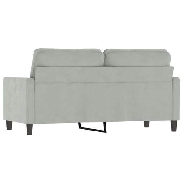 vidaXL 2-personers sofa 140 cm fløjl lysegrå