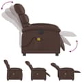 Miniatyrbild 7 av 11: vidaXL Elektrisk massagefåtölj brun konstläder