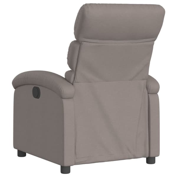 vidaXL Elektrisk reclinerfåtölj taupe tyg
