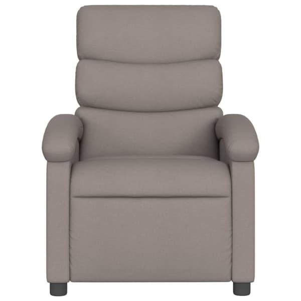 vidaXL Elektrisk reclinerfåtölj taupe tyg