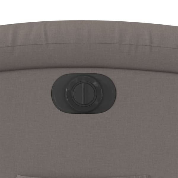 vidaXL Elektrisk reclinerfåtölj taupe tyg