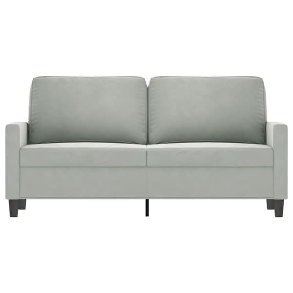 vidaXL 2-sitssoffa ljusgrå 140 cm sammet
