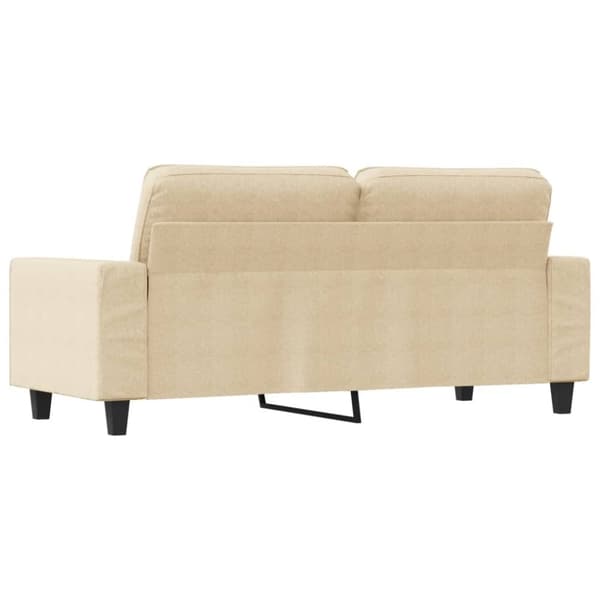vidaXL 2-sitssoffa gräddvit 140 cm tyg
