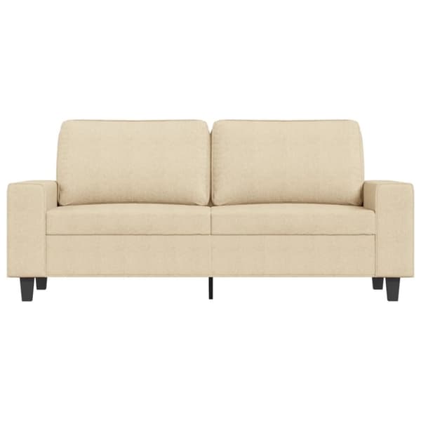 vidaXL 2-sitssoffa gräddvit 140 cm tyg
