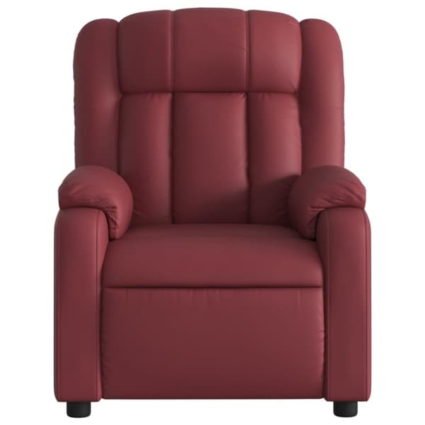 vidaXL Massagefåtölj vinröd konstläder