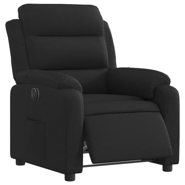 vidaXL Elektrisk reclinerfåtölj svart tyg