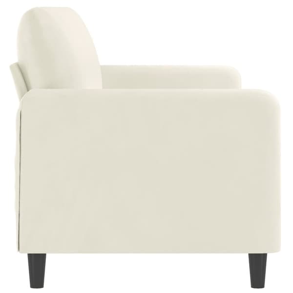 vidaXL 3-sitssoffa gräddvit 180 cm sammet