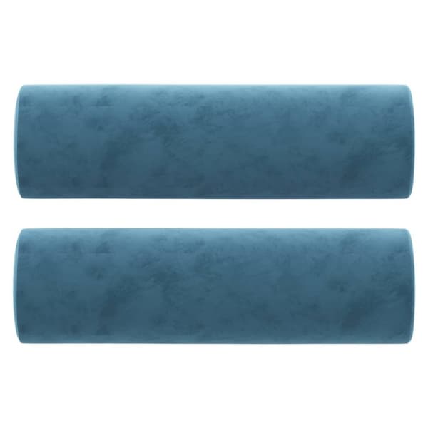 vidaXL 3-personers sofa med pyntepuder 180 cm velour blå