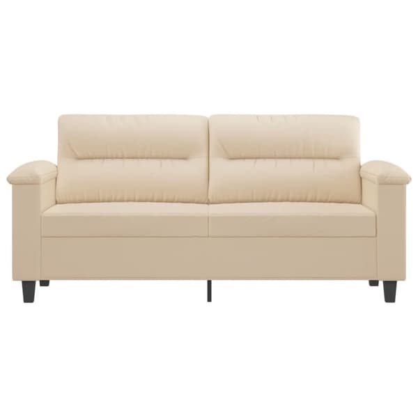 vidaXL 2-personers sofa 140 cm mikrofiberstof cremefarvet