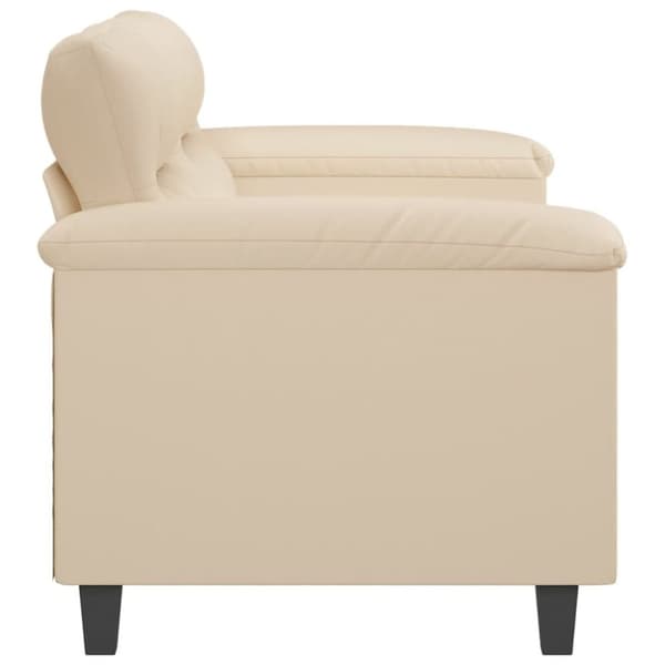 vidaXL 2-personers sofa 140 cm mikrofiberstof cremefarvet