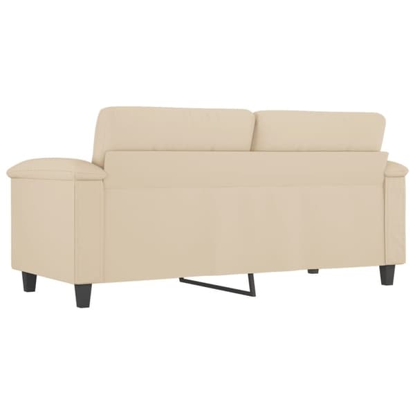 vidaXL 2-personers sofa 140 cm mikrofiberstof cremefarvet