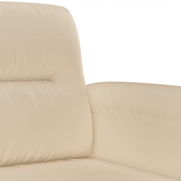 vidaXL 2-personers sofa 140 cm mikrofiberstof cremefarvet
