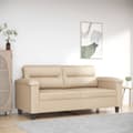 Miniatyrbillede 1 af 8: vidaXL 2-personers sofa 140 cm mikrofiberstof cremefarvet