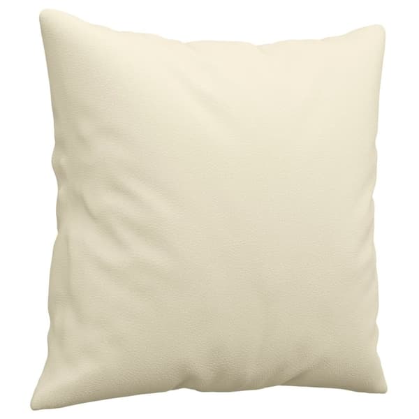 vidaXL sofasæt 3 dele med puder kunstlæder cremefarvet