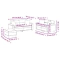 Miniatyrbillede 9 af 10: vidaXL sofasæt 3 dele med puder kunstlæder cremefarvet
