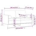 Miniatyrbillede 7 af 8: vidaXL 2-personers sofa med pyntepuder 140 cm velour gul