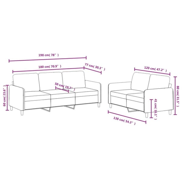 vidaXL sofasæt 2 dele velour brun