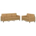 Miniatyrbillede 1 af 7: vidaXL sofasæt 2 dele velour brun