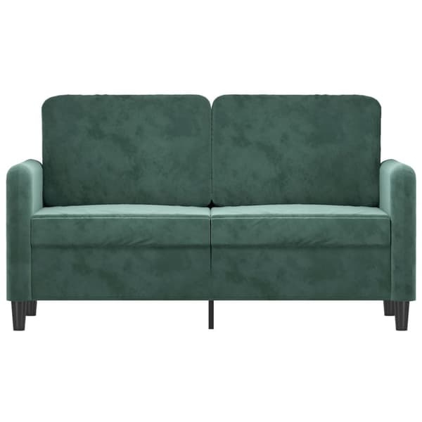vidaXL 2-personers sofa 120 cm fløjl mørkegrøn