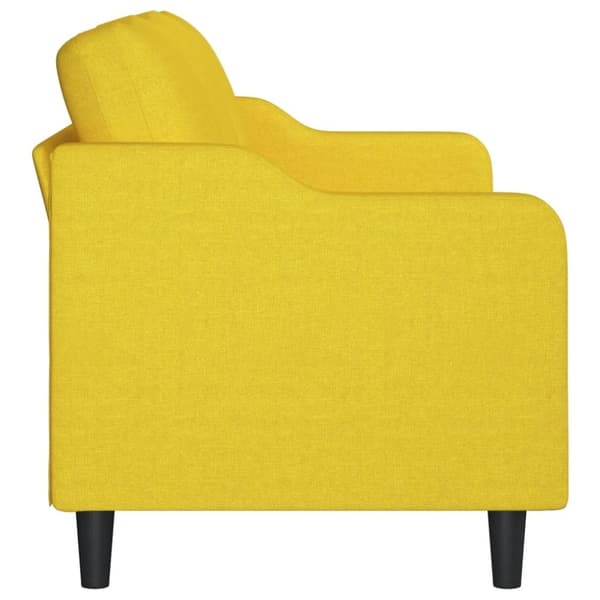 vidaXL 3-sitssoffa ljusgul 180 cm tyg