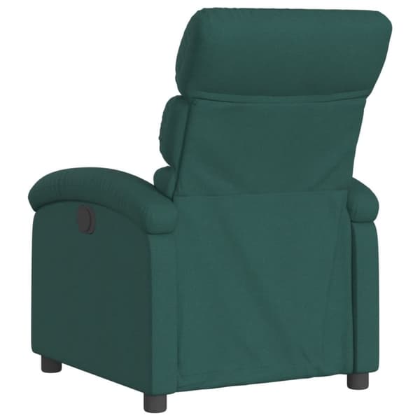 vidaXL Elektrisk reclinerfåtölj mörkgrön tyg