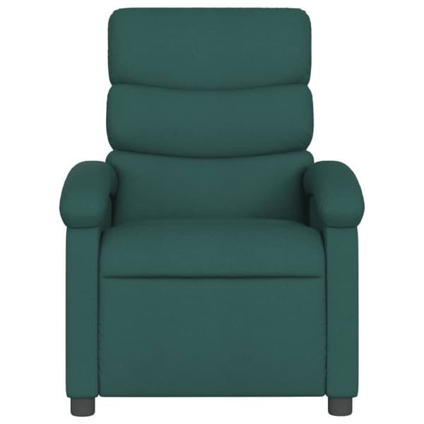 vidaXL Elektrisk reclinerfåtölj mörkgrön tyg
