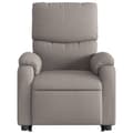 Miniatyrbild 7 av 11: vidaXL Elektrisk reclinerfåtölj med uppresningshjälp taupe tyg