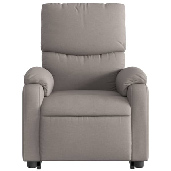 vidaXL Elektrisk reclinerfåtölj med uppresningshjälp taupe tyg
