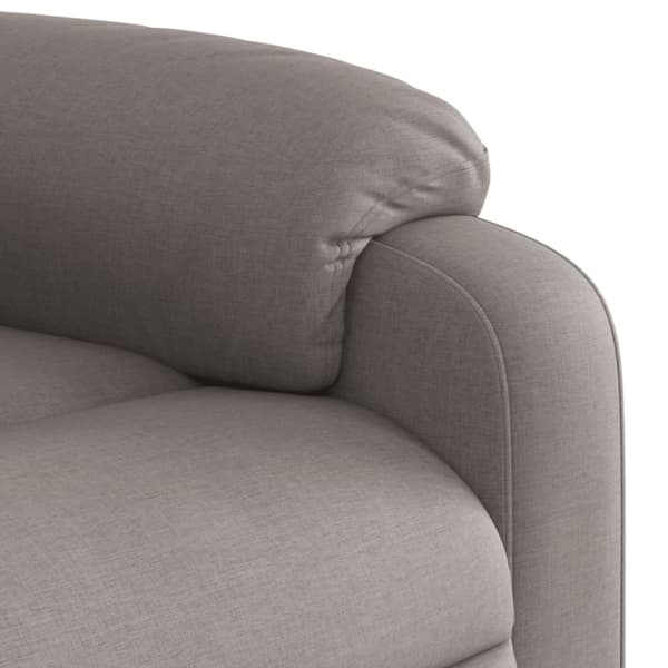 vidaXL Elektrisk reclinerfåtölj med uppresningshjälp taupe tyg
