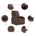 Miniatyrbild 8 av 11: vidaXL Reclinerfåtölj med uppresningshjälp brun konstläder