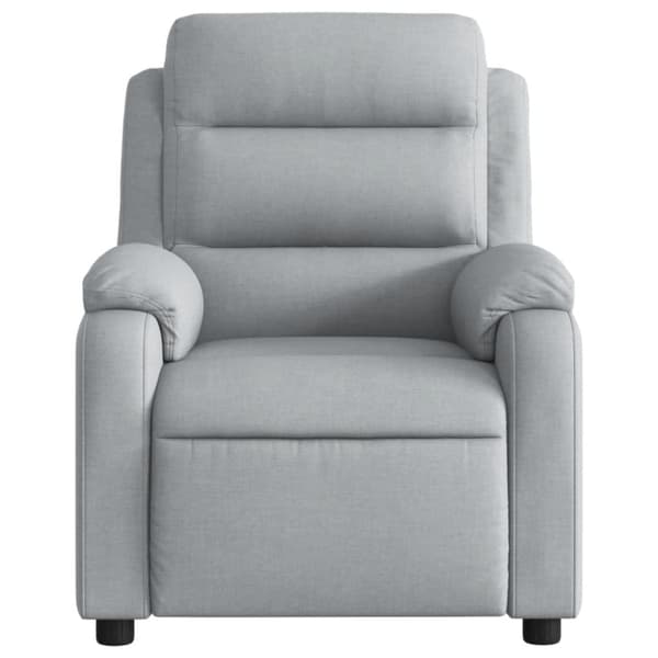vidaXL Reclinerfåtölj ljusgrå tyg
