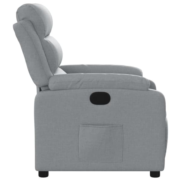 vidaXL Reclinerfåtölj ljusgrå tyg