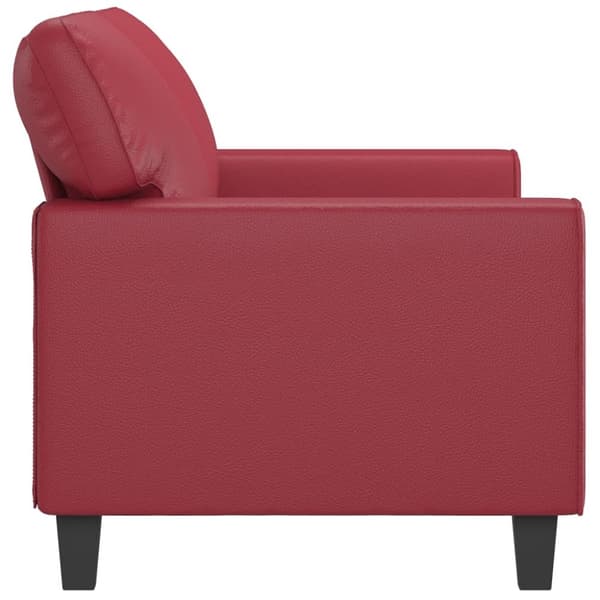 vidaXL 2-personers sofa 140 cm kunstlæder vinrød