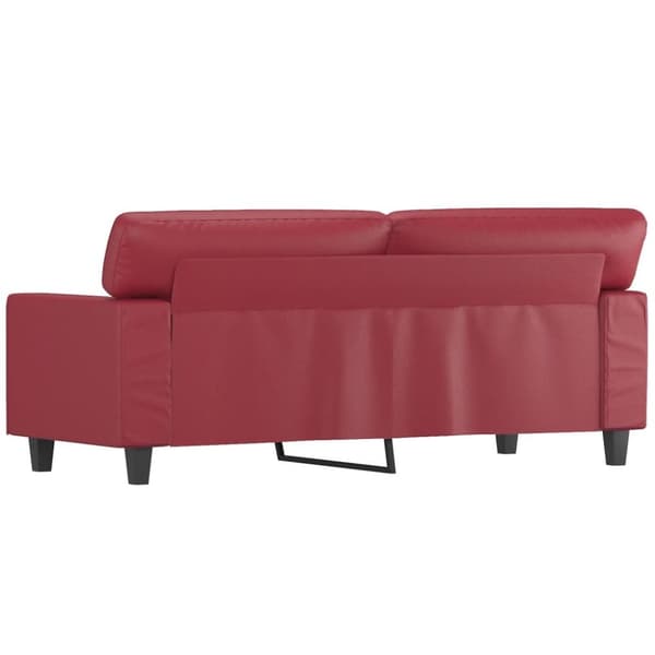 vidaXL 2-personers sofa 140 cm kunstlæder vinrød
