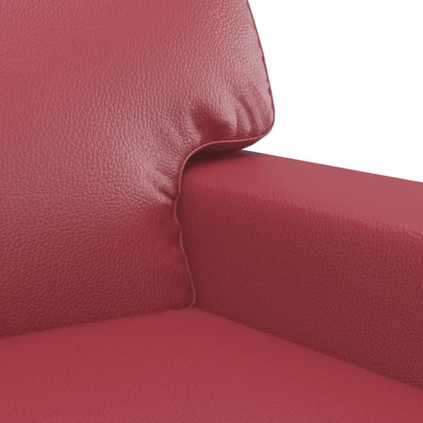 vidaXL 2-personers sofa 140 cm kunstlæder vinrød