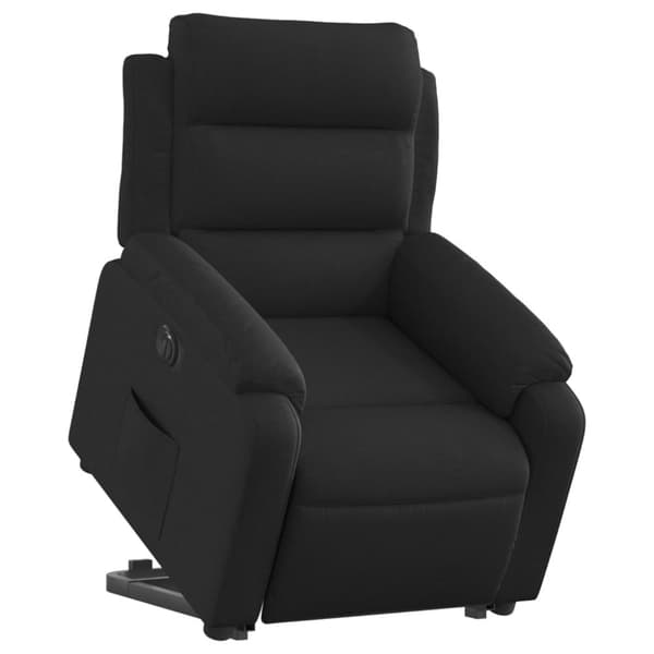 vidaXL Elektrisk reclinerfåtölj med uppresningshjälp svart tyg