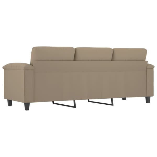 vidaXL 3-sitssoffa Taupe 180 cm mikrofibertyg
