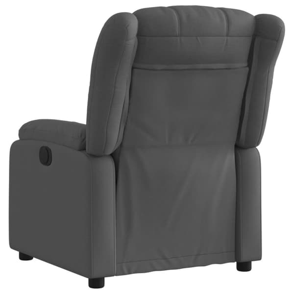 vidaXL Elektrisk reclinerfåtölj mörkgrå tyg