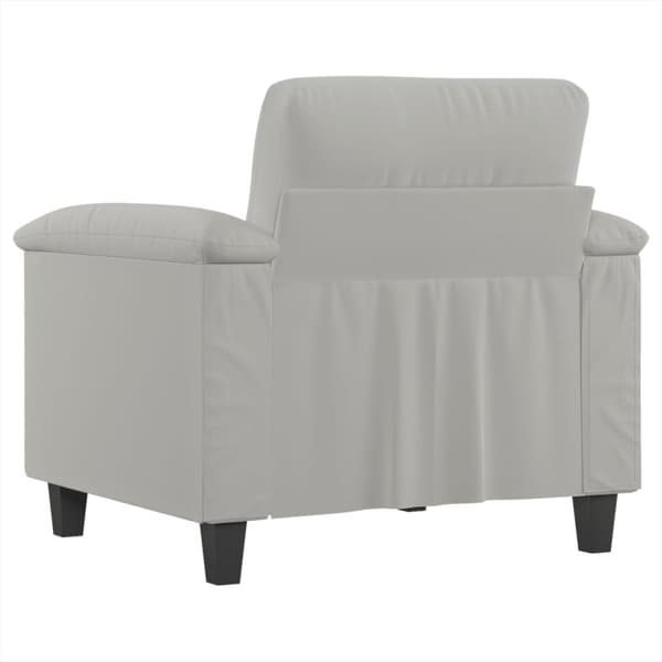 vidaXL lænestol 60 cm mikrofiberstof lysegrå