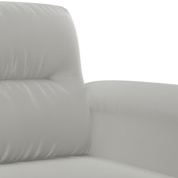 vidaXL lænestol 60 cm mikrofiberstof lysegrå