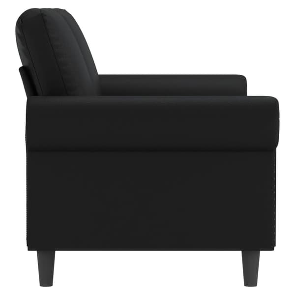 vidaXL 2-personers sofa 140 cm kunstlæder sort