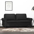 Miniatyrbillede 8 af 8: vidaXL 2-personers sofa 140 cm kunstlæder sort