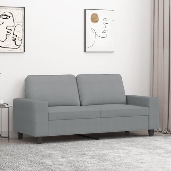 vidaXL 2-sitssoffa ljusgrå 140 cm tyg