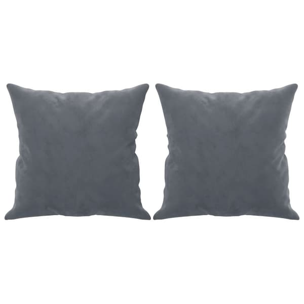 vidaXL 3-personers sofa med pyntepuder 180 cm velour mørkegrå