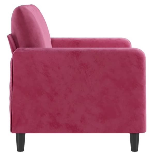 vidaXL 2-sitssoffa vinröd 120 cm sammet