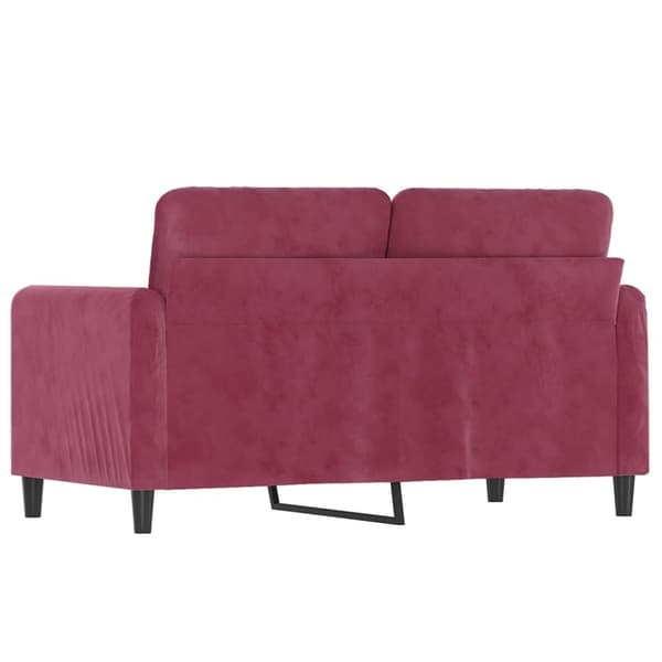 vidaXL 2-sitssoffa vinröd 120 cm sammet