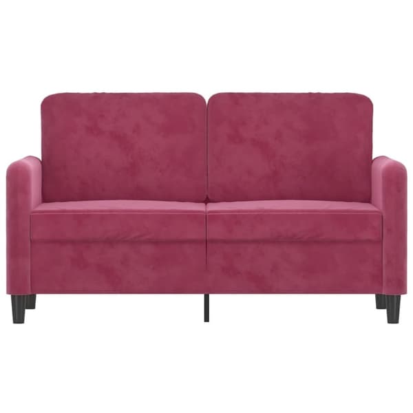 vidaXL 2-sitssoffa vinröd 120 cm sammet