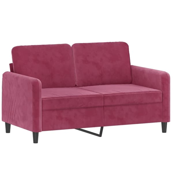 vidaXL 2-sitssoffa vinröd 120 cm sammet