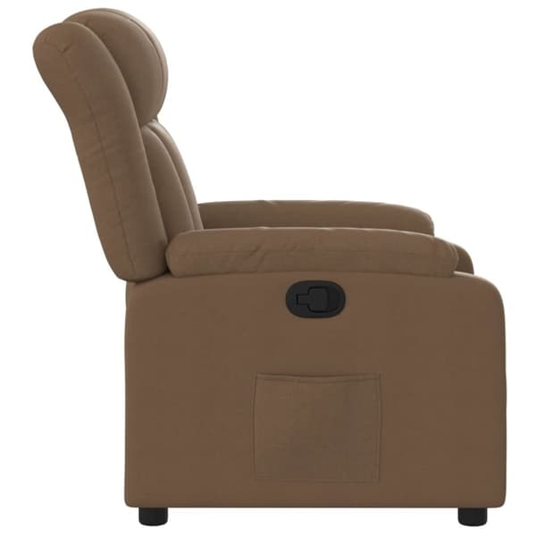 vidaXL Reclinerfåtölj brun tyg